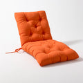 Coussin pour chaise longue aux lignes épurées, coloris orange