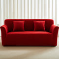 Canapé contemporain en tissu, coloris rouge
