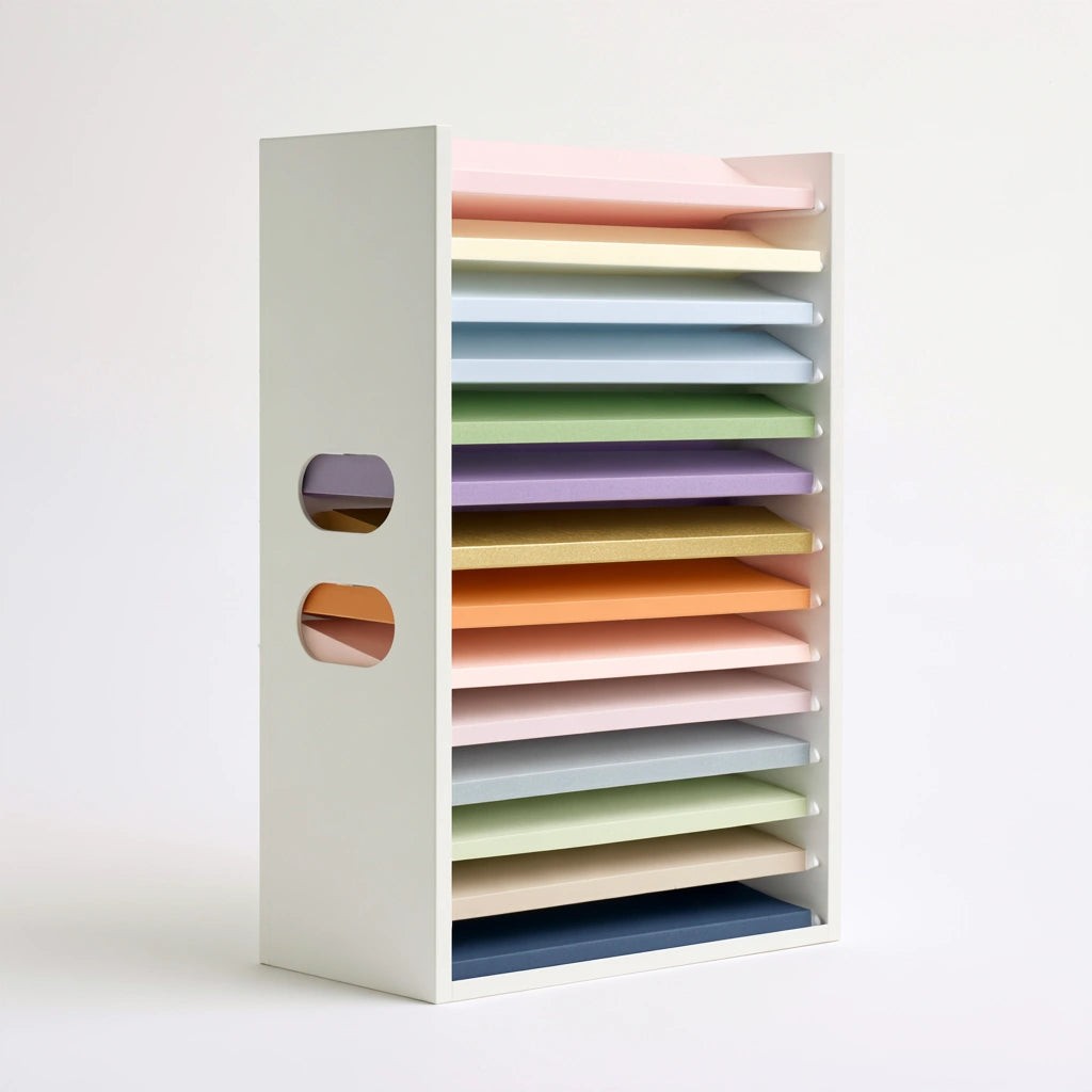 Organiseur de rangement aux lignes épurées, coloris blanc