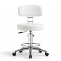 Tabouret de salon pivotant aux lignes épurées, coloris blanc